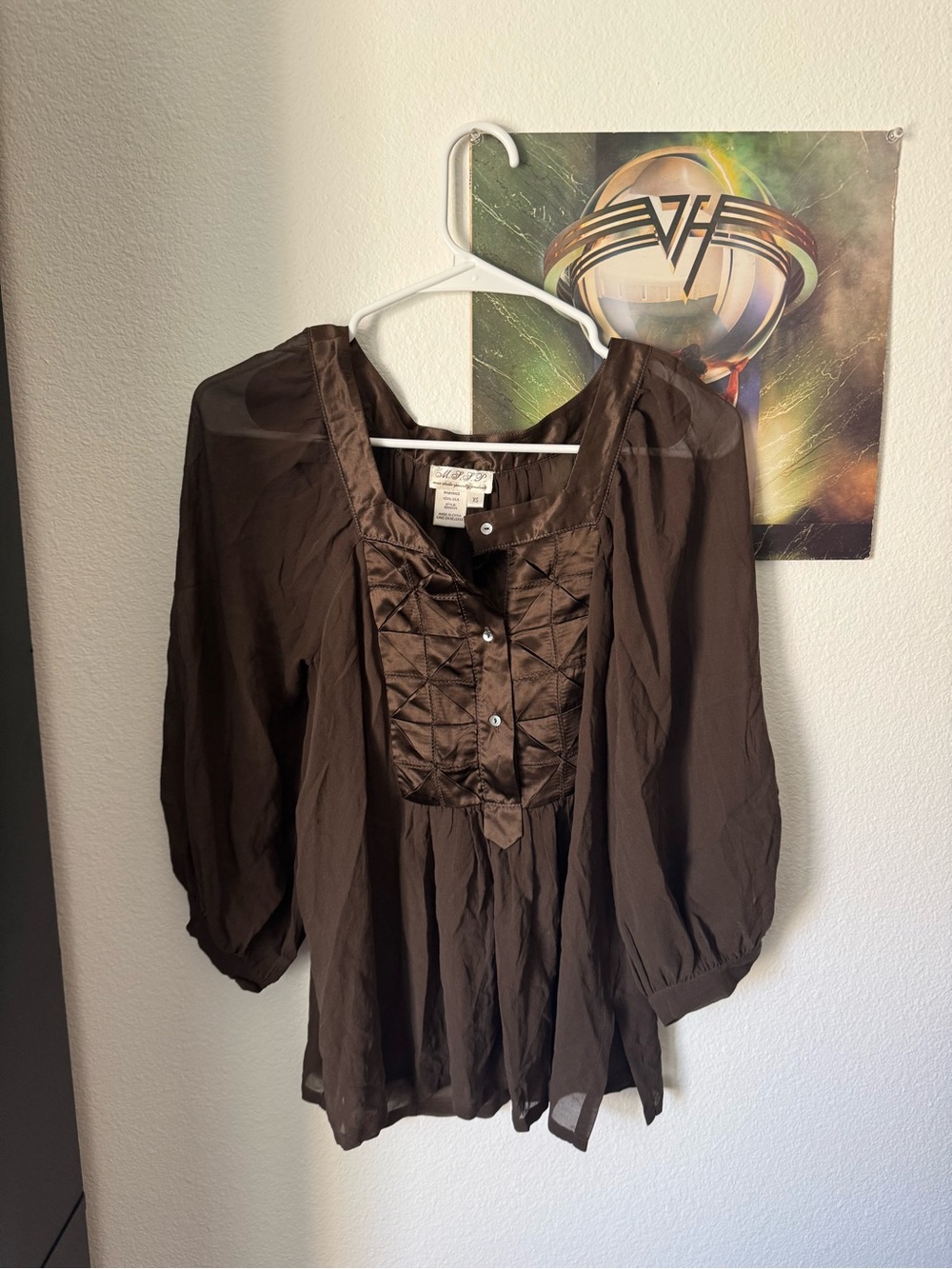 Y2K Women’s Brown Blouse - Charming Lightweight Top